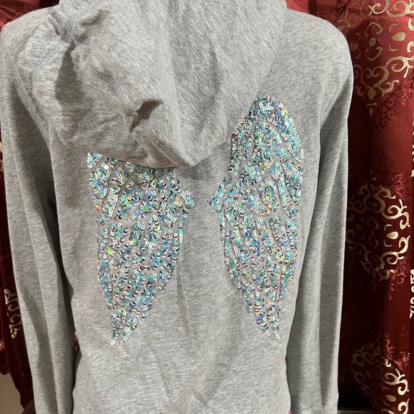Victoria's Secret Tops - Victoria’s Secret angel wings zip up hoodie